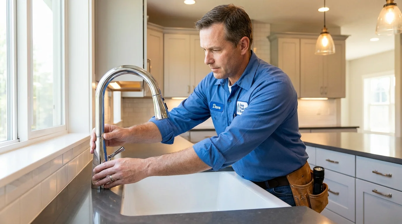 Kitchen faucet installation by Johns Plumbing LLC in East Wenatchee